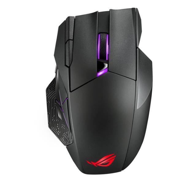 ASUS ROG Spatha X - Mouse - per destrorsi - ottica - 12 pulsanti - senza fili, cablato - USB, 2.4 GHz - nero