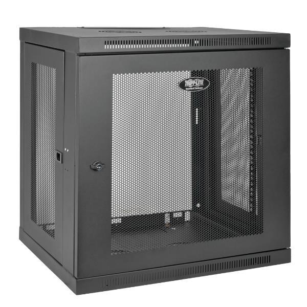 Tripp Lite 12U Wall Mount Rack Enclosure Server Cabinet w/ Door & Side Panels - Rack cabinet - montaggio a parete - nero - 12U - 19"