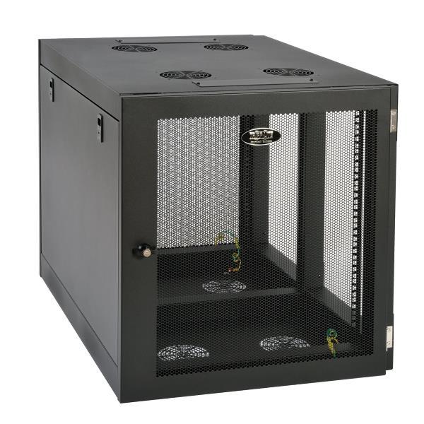 Tripp Lite 12U Wall Mount Rack Enclosure Server Cabinet Side Mount Wallmount - Rack cabinet - montaggio a parete - nero - 12U - 19"