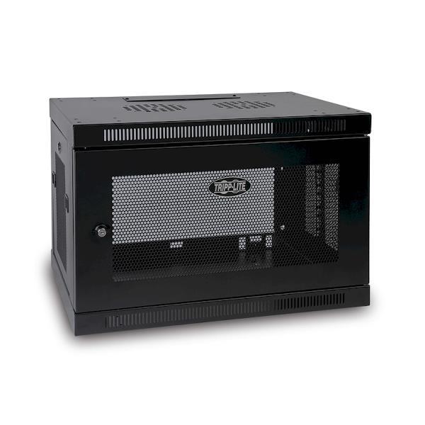 Tripp Lite 9U Wall Mount Rack Enclosure Server Cabinet w/ Door & Side Panels - Rack cabinet - montaggio a parete - nero - 9U - 19"
