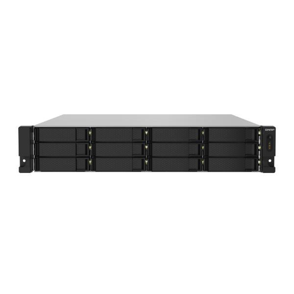 QNAP TS-1232PXU-RP - Server NAS - 12 alloggiamenti - montabile in rack - SATA 6Gb/s - RAID 0, 1, 5, 6, 10, 50, JBOD, 60 - RAM 4 GB - Gigabit Ethernet / 2.5 Gigabit Ethernet / 10 Gigabit Ethernet - iSCSI supporto - 2U