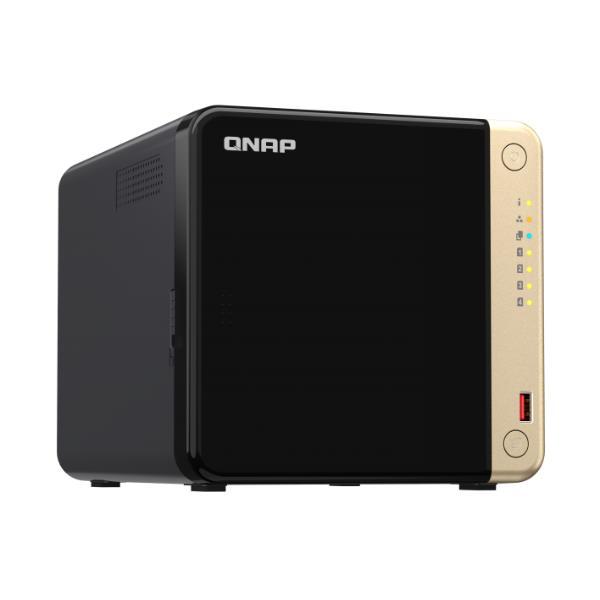 QNAP TS-464 - Server NAS - 4 alloggiamenti - SATA 6Gb/s - RAID 0, 1, 5, 6, 10, JBOD - RAM 8 GB - 2.5 Gigabit Ethernet - iSCSI supporto