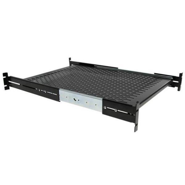 StarTech.com Ripiano scorrevole per montaggio a rack prof. regolabile con fessure 2U - 22.7kg - Mensola rack - 1U - 19" - per P/N: RK1233BKM, RK2433BKM, RK2537BKM, RK3236BKF, RK4236BKB, RK4242BK24, RK4242BK30