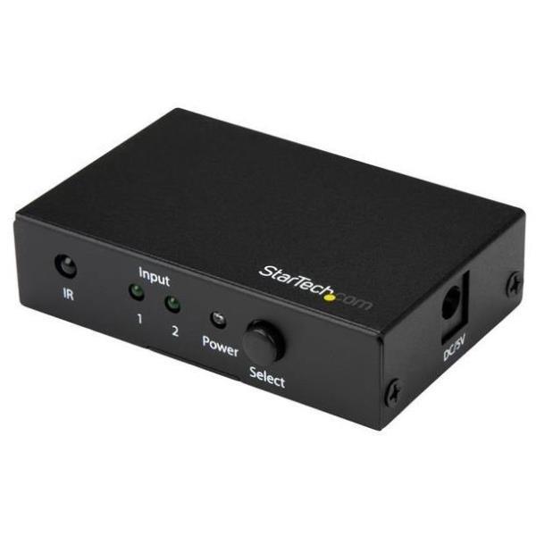 StarTech.com VS221HD20, HDMI, Nero, 60 Hz, 1280 x 720 (HD 720), 1920 x 1080 (HD 1080), 1920 x 1200 (WUXGA), 2560 x 1600 (WQXGA), 3840 x 2160, Potenza, 3840 x 2160 Pixel