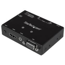 StarTech.com Switch Commutatore 2x1 VGA + HDMI a VGA - Switch Convertitore HDMI / VGA a VGA con commutazione prioritaria - 1080p, HDMI/VGA, Nero, 1080p, 1290 x 1200 Pixel, 100 - 240 VAC, 0.4 A / 5 VDC, 2 A, 172 g