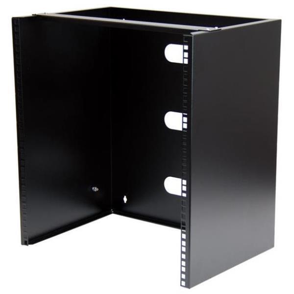 StarTech.com Staffa montaggio a parete per Rack da 12U da 12" di prof. - Staffa a muro - nero - 12U