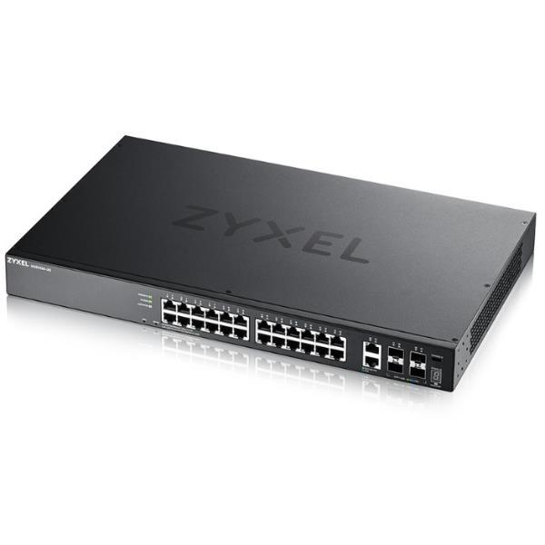 Zyxel XGS2220 Series XGS2220-30 - Switch - L3 access, NebulaFLEX Cloud - gestito - 24 x Gigabit Ethernet + 6 x 10/100/1000 (uplink) - desktop, montabile su rack