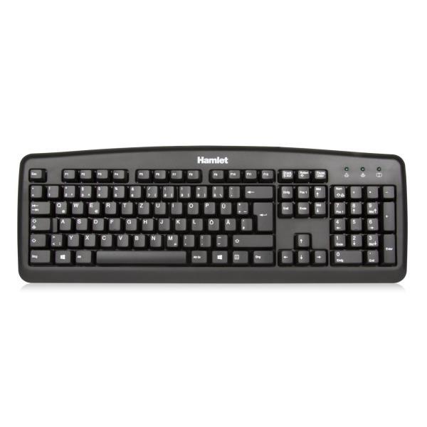 Hamlet XKKITA2-D1W-BK - Tastiera - USB - Tedesca - nero