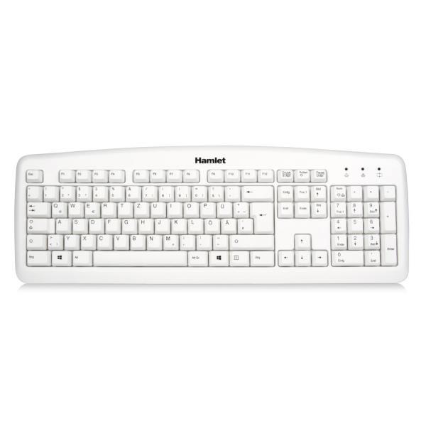 Hamlet XKKITA2-D1W-WH - Tastiera - USB - Tedesca - bianco