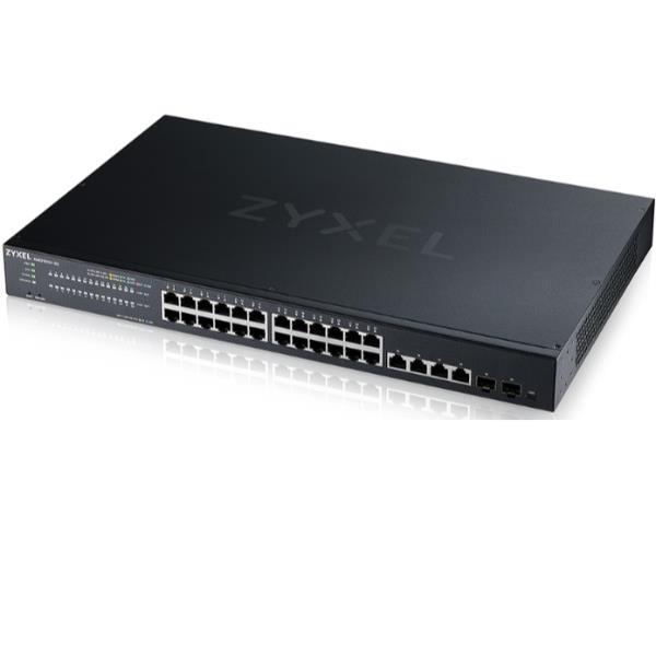 ZYXEL XMG1930-30-ZZ0101F NEBULAFLEX SWITCH GESTITO L3 - 24 PORTE 2.5G Ethernet (100/1000/2500) + 4 PORTE 10GbE + 2 PORTE 10Gbe SFP IPv6, VLAN MONTABILE A RACK NERO