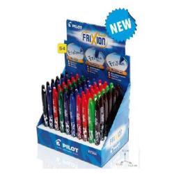 Pilot FriXion Ball - Penna a sfera - non permanente - colori assortiti - inchiostro in gel sensibile al calore - 0.7 mm - fine - con gomma (pacchetto di 60)