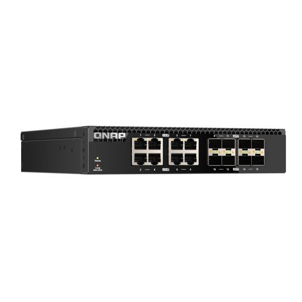 QNAP QSW-3216R-8S8T - Switch - 8 x 100/1000/2.5G/5G/10GBase-T + 8 x 10Gb Ethernet SFP+ - montabile su rack