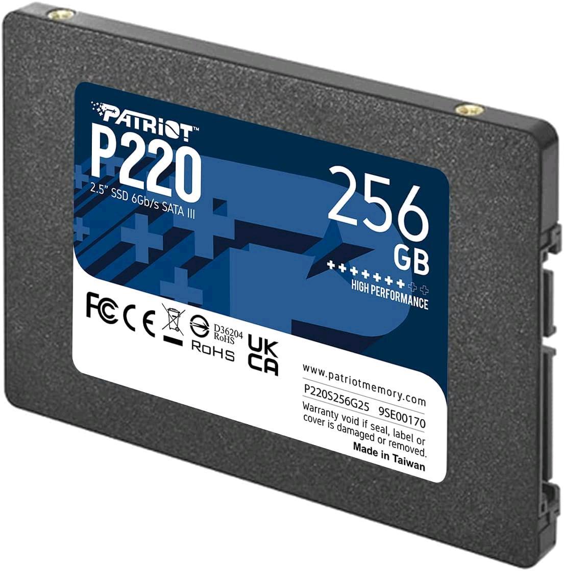 PATRIOT P220 SSD 256GB 2.5" SATA III READ:550MB/WRITE:490 MB/s