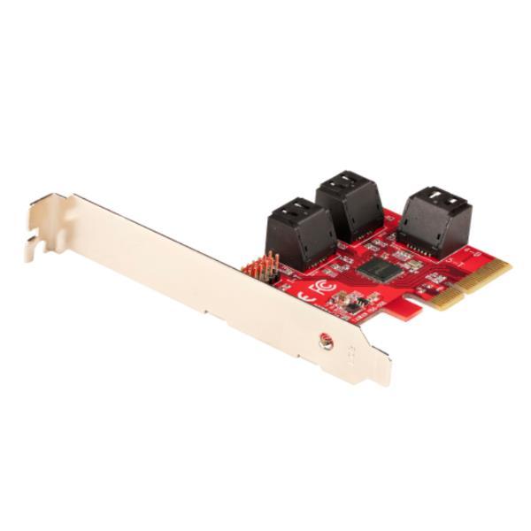 STARTECH.COM SCHEDA PCI EXPRESS 3.0 A SATA SCHEDA DI ESPANSIONE PCIE SATA A 6 PORTE 6 GBPS STAFFA A PROFILO BASSO CONNETTORI SATA SOVRAPPOSTI