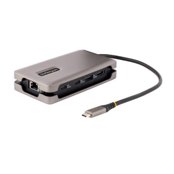 StarTech.com USB-C Multiport Adapter, 4K 60Hz HDMI 2.0b, HDR, USB 3.2 Gen 2 10Gbps Hub (2xUSB-C, 1xUSB-A), 100W PD Pass-Through, Mini Travel Dock, 12"/30cm Cable, Laptop Docking Station - Docking station - USB-C 3.2 Gen 2 / Thunderbolt 3 / Thunderbolt 4 -