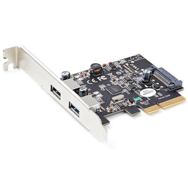 StarTech.com Scheda PCIe USB 3.1 a 2 porte - Scheda di espansione PCI Express USB 3.2 Gen 2 Type-A 10Gbps - Adattatore da PCI express a USB - Profilo completo/basso - Windows e Linux, PCIe, USB 3.2 Gen 2 (3.1 Gen 2), Piena altezza/Basso profilo, PCIe 3.0,