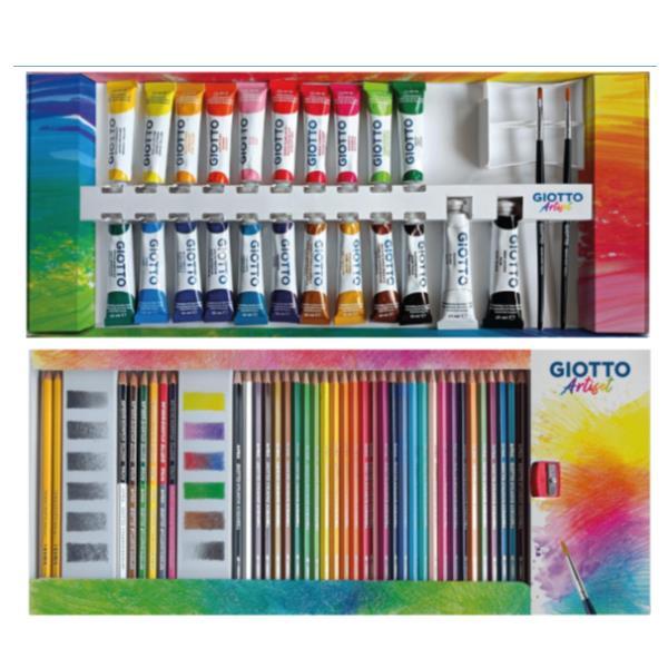 Giotto F270200, Colori, Matita di grafite, Pittura, Pennello per vernice, 65 pz