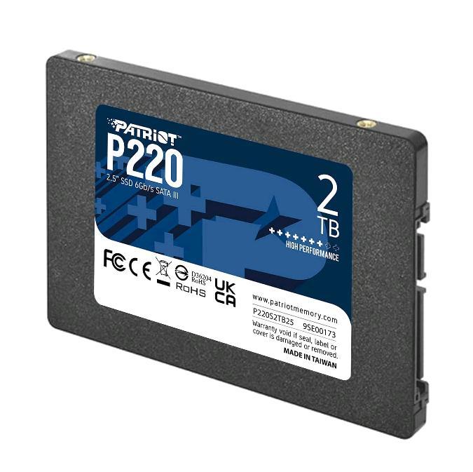 PATRIOT P220 SSD INTERNO 2.000GB SATA III 2.5" READ/WRITE 550/500 MBPS