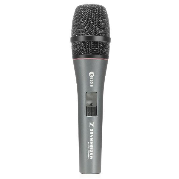 Sennheiser E865S Microfono a condensatore supercardioide per parlato e voce, con tasto ON-OFF