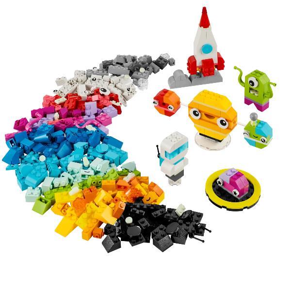 LEGO CLASSIC PIANETI DELLO SPAZIO CREATIVI MODELLINO DA COSTRUIRE DI SISTEMA SOLARE CON RAZZO SPAZIALE