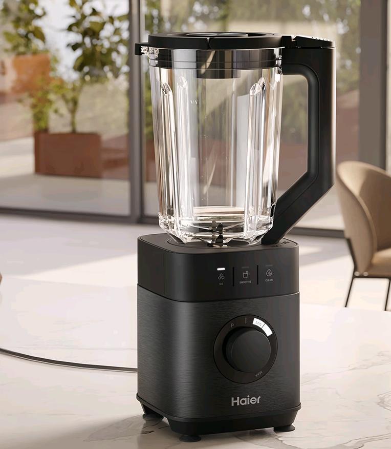 HAIER HBL5B2 011 I-MASTER SERIE 5 FRULLATORE 6 LAME IN ACCIAIO INOX CARAFFA IN VETRO DA 2 LT 3 PROGRAMMI NERO