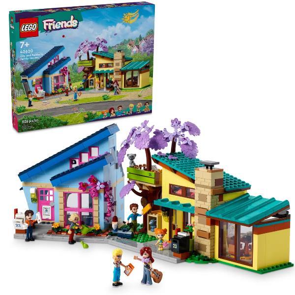 LEGO FRIENDS LE CASE DI OLLY E PAISLEY CON 5 MINI BAMBOLINE 1 MICRO DOLL E 2 ANIMALI DOMESTICI