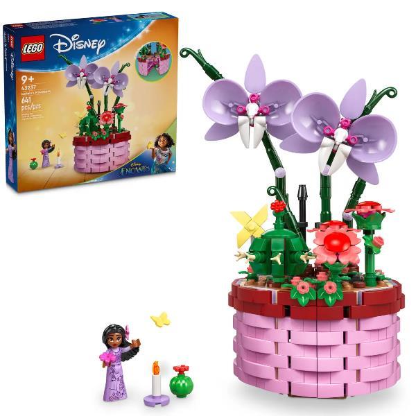 LEGO DISNEY VASO DI FIORI DI ISABELA CESTO APRIBILE ORCHIDEE E CACTUS DA COSTRUIRE CON MINI BAMBOLINA