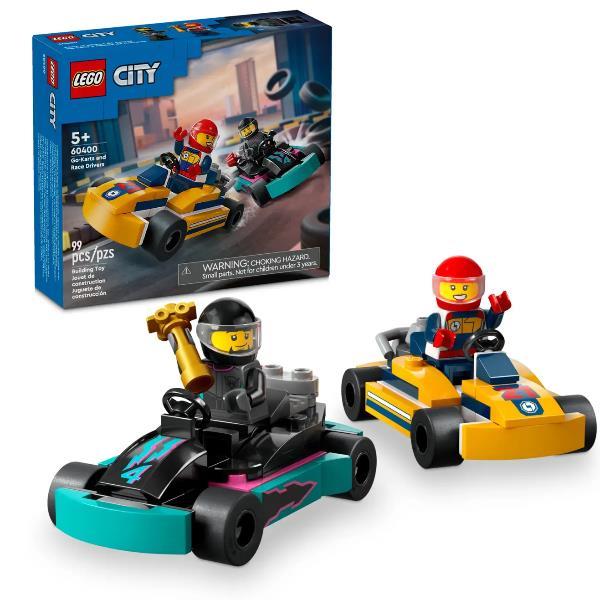 LEGO CITY GO KART E PILOTI MODELLINI DA COSTRUIRE DI MINI GO KART CON 2 MINIFIGURE