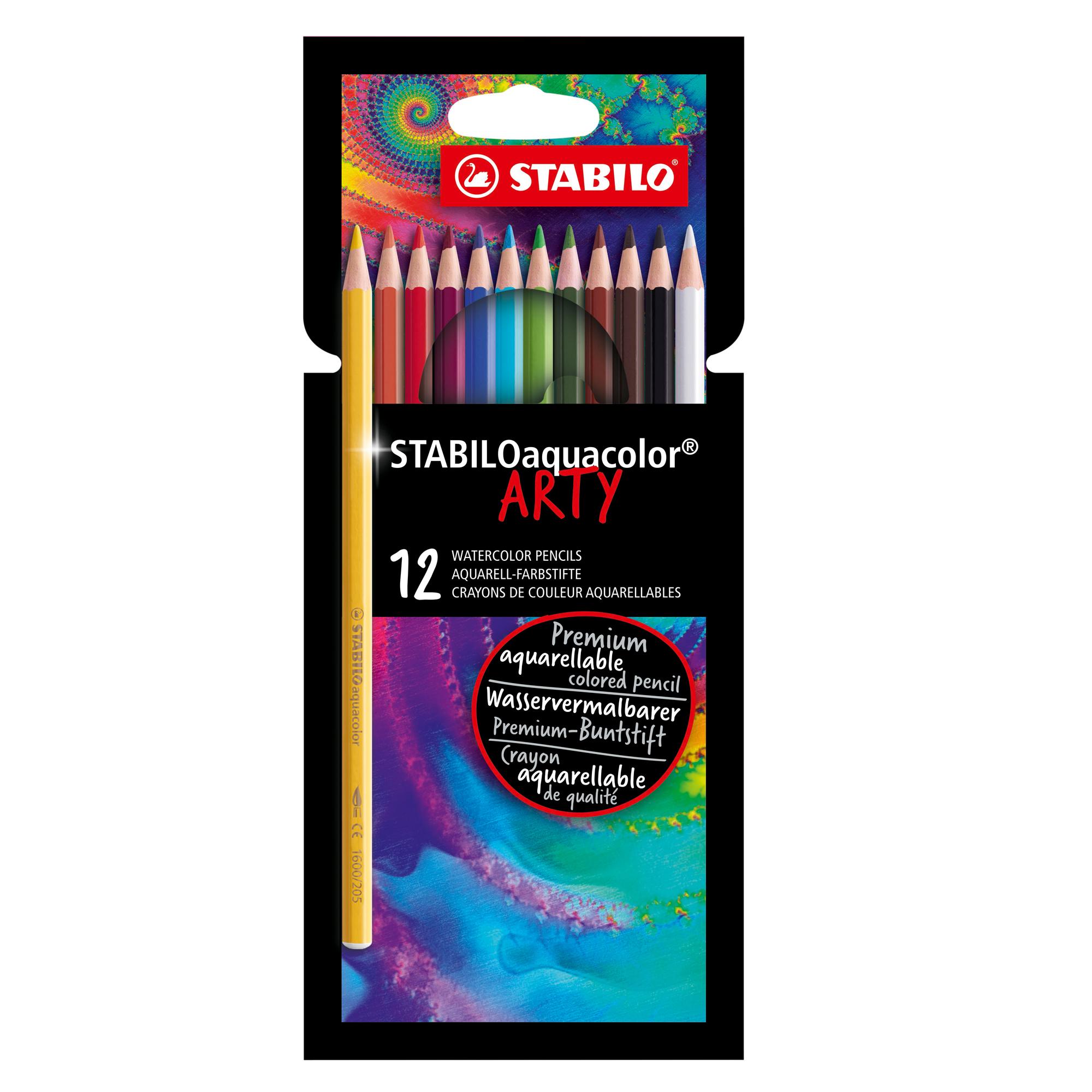 Astuccio 12 pastelli Arty aquacolor Stabilo