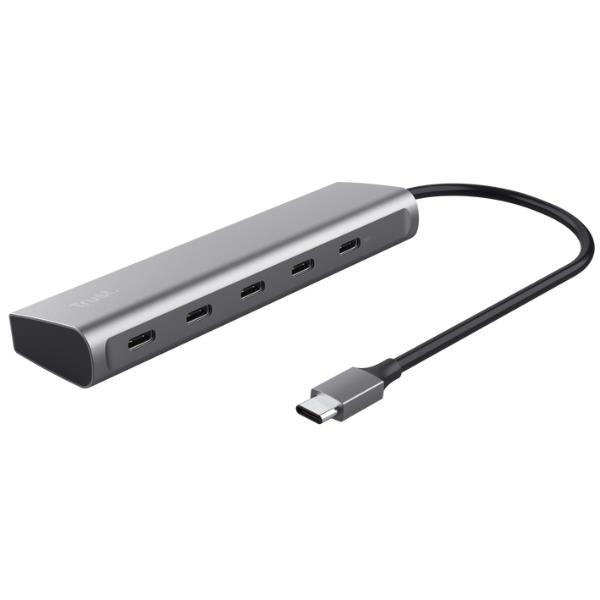 Trust Halyx - Hub - 1 x USB-C (passthrough) + 4 x USB-C 3.2 Gen 1 - desktop