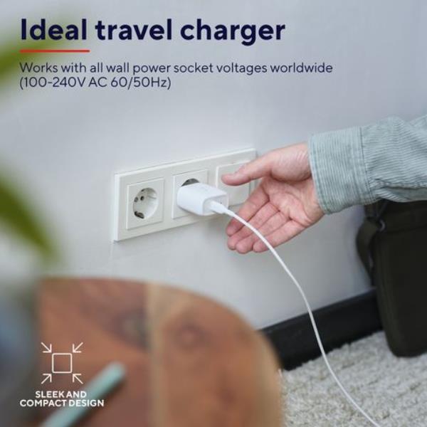 TRUST MAXO CARICABATTERIE DA RETE RAPIDO USB-C 45 W COMPLETO DI CAVO USB-C DA 2 MT BIANCO