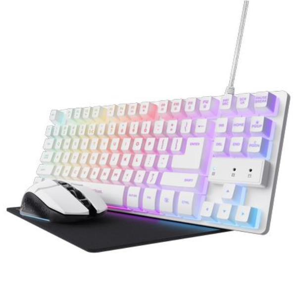 Tastiere e mouse - GXT 794 SET TASTIERA + MOUSE + MOUSEPAD GAMING 3-IN-1 - LAYOUT ITALIANO - BIANCO IT