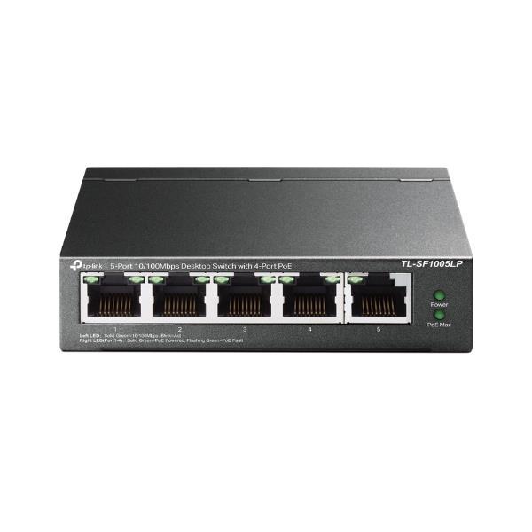 TP-LINK TL-SF1005LP SWITCH DI RETE NON GESTITO FAST ETHERNET 10/100 SUPPORTO POWER OVER ETHERNET POE NERO