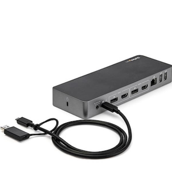 StarTech.com Docking Station Universale per Portatile Dual 4K - Replicatore di Porte USB-C / USB 3.0 - 60W PD - Docking station - USB-C - 2 x HDMI, 2 x DP - GigE