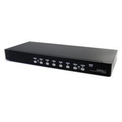 StarTech.com Switch KVM VGA USB a 8 porte montabile su rack con audio (cavi audio inclusi) - Switch KVM / audio - 8 x KVM / audio - 1 utente locale - desktop - per P/N: RK3236BKF, RK4236BKB, RK4242BK24, RK4242BK30, RKCONS1701, RKCONS17HD, RKQMCAB12V2