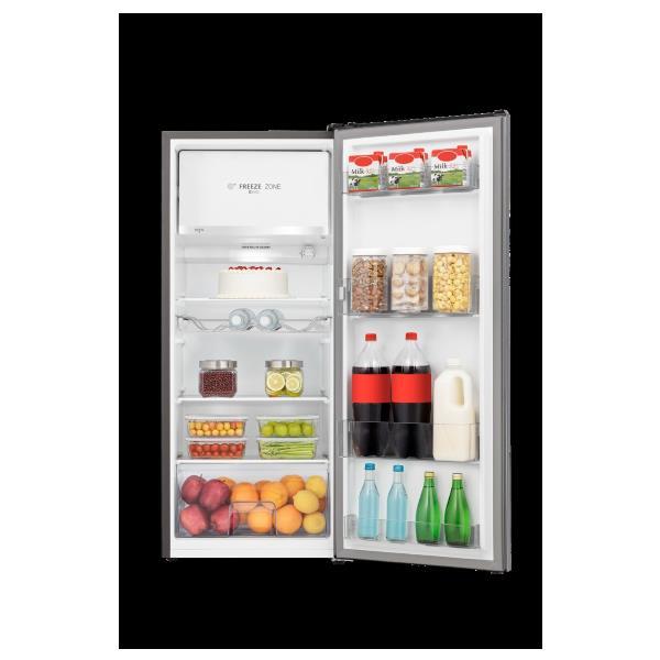 Hisense RR220D4BDE - Frigorifero con scompartimento freezer - larghezza: 51.5 cm - prof. 51.4 cm - altezza: 126.5 cm - 165 litri - Classe E - grigio