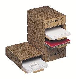 KING MEC A4 FILE SCATOLA ARCHIVIO MODULARE IN CARTONE 260X80X350 mm COL. AVANA CONF 6 Pz.