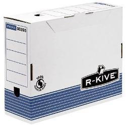 FELLOWES R-KIVE SCATOLA ARCHIVIO IN CARTONE 210X297X100 mm A4 COL. BIANCO/BLU CONF 10 Pz.