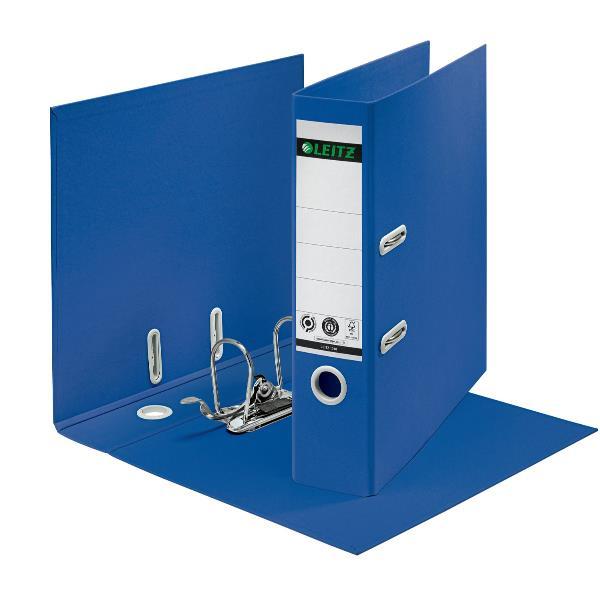 Leitz 180° - Cartellina con meccanismo a leva - larghezza dorsale 80 mm - per A4 - capacità 600 fogli - blu
