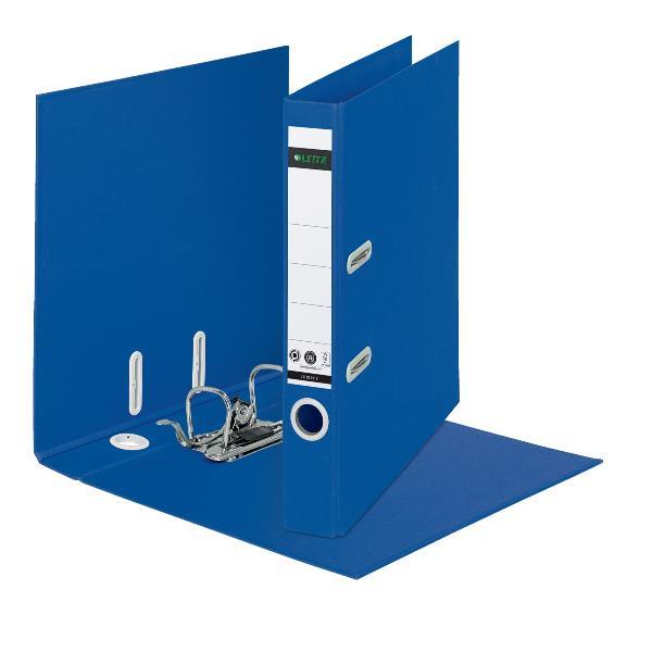 Leitz 180° Recycle - Cartellina con meccanismo a leva - larghezza dorsale 55 mm - per A4 - capacità 350 fogli - blu