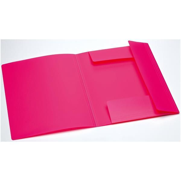 FELLOWES SHOCKING FILE CARTELLE 3 LEMBI C/ELASTICO IN PP 355X255MM COL. ASSORTITI FLUO CONF 4 Pz.