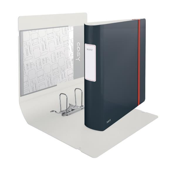 Leitz 180° Active Cozy - Cartellina con meccanismo a leva - larghezza dorsale 82 mm - per A4 - capacità 500 fogli - grigio velluto
