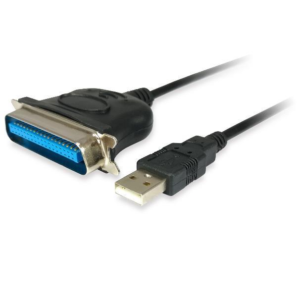 Equip - Cavo USB / parallela - USB (M) a Centronics 36-pin (M) - 1.5 m - alimentazione USB - nero