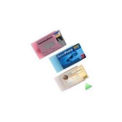VIVA PORTACARDS RIGIDO IN POLISTIROLO 85X54 MM SEMITRASPARENTE COLORI ASSORTITI CONF 50 Pz.
