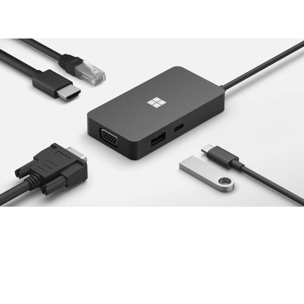 Microsoft USB-C Travel Hub - Docking station - USB-C - VGA, HDMI - GigE - commerciale