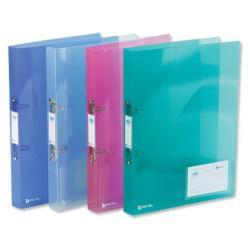 Rexel ICE - Quaderno ad anelli - per A4 - capacità 200 fogli - blu, arancione, rosa, verde lime (pacchetto di 10)