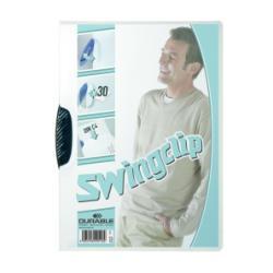 CARTELLINA SWINGCLIP. IN PPL FLESSIBILE TRASPARENTE CLIP ELLITTICA PLASTICA COLORATA CAPACITÀ 30 FOGLI A4 COL NERO