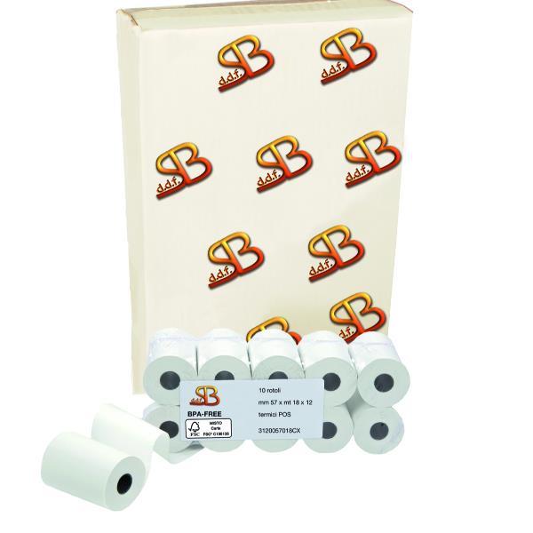 Sa.Ba.cart - 57 x 20 mm 10 rotoli carta termica