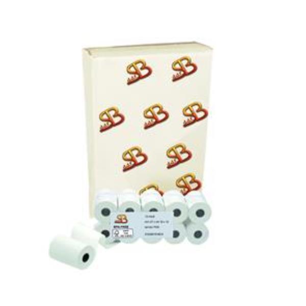 Rotolo per calcolatrici e stampanti - 57 mm x 25 m - diametro esterno 45 mm - anima 12 mm - 55 gr - carta termica BPA free - Sabacart - blister 10 pezzi