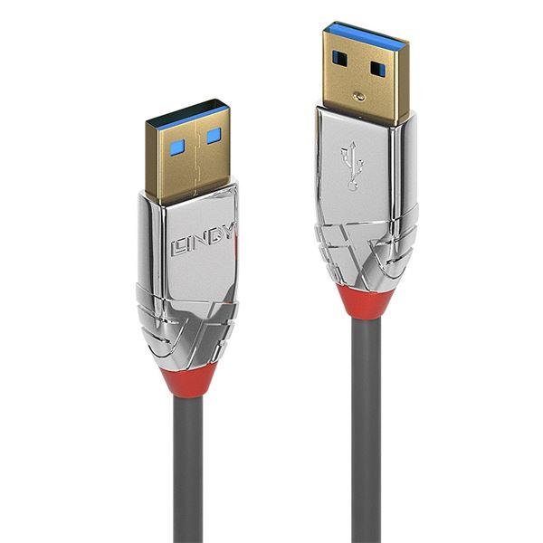 Lindy CROMO - Cavo USB - USB Tipo A (M) a USB Tipo A (M) - USB 3.0 - 1 m - di forma rotonda - grigio